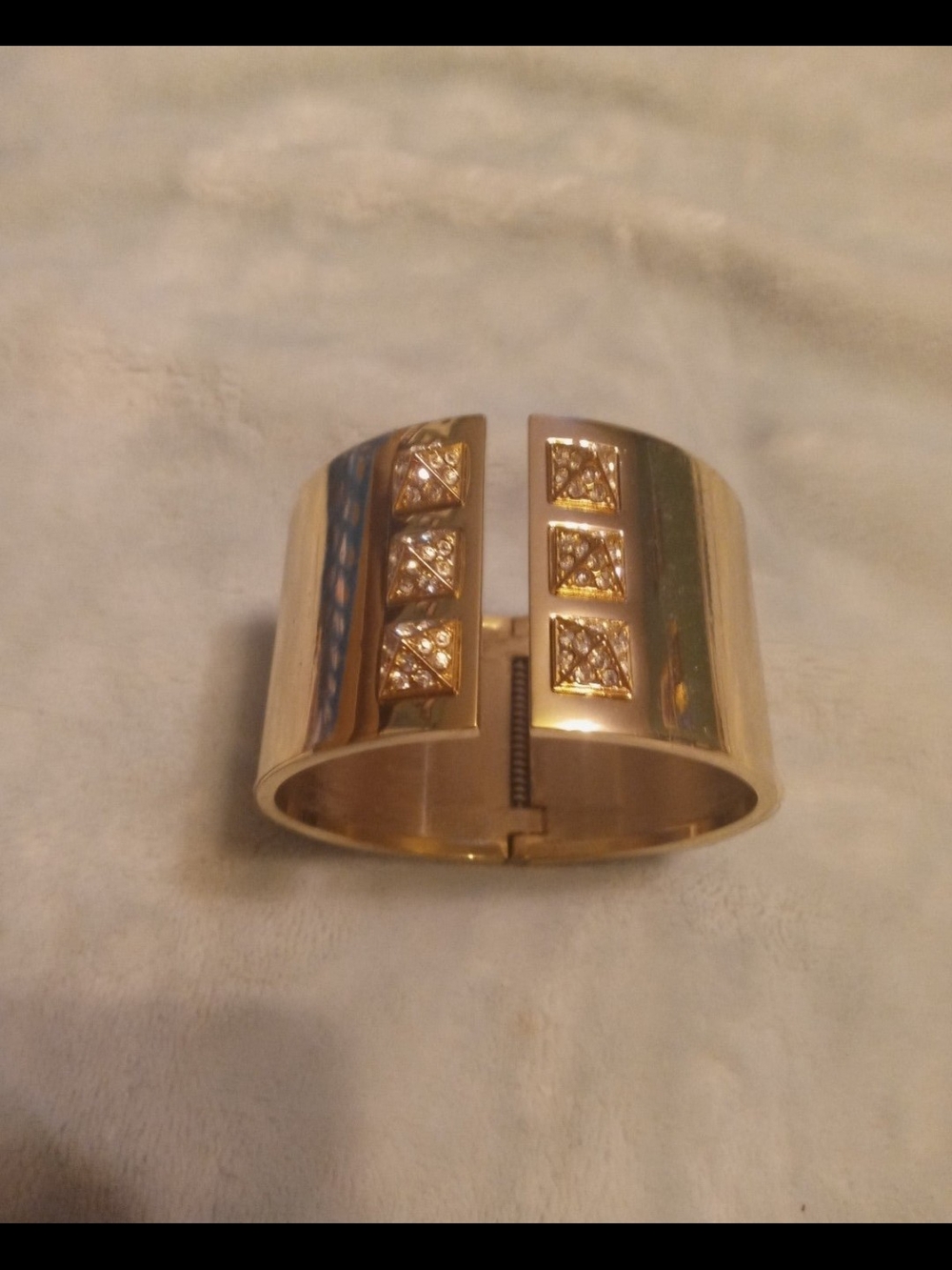 Victorias Secret Gold-Tone Hinged Cuff Bracelet